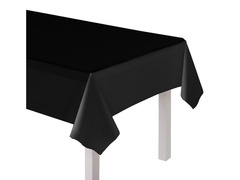 Față de masă din hârtie neagră - 137 x 274 cm - 1 buc.