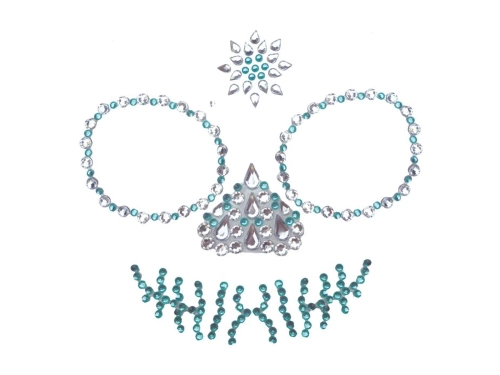 Autocolante față autoadezive Skull verde