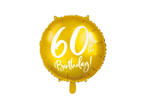 Balon cu folie aurie - 60th Birthday - 45 cm - 1 buc.