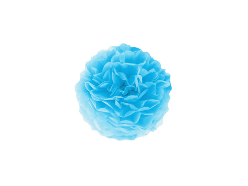 Decorațiuni florale suspendate pom pom - albastru - 15 cm - 1 buc.