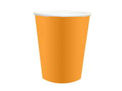 Pahare de hârtie portocalii - 250 ml - 6 buc.