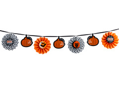 Ghirlandă de Halloween cu rozete - 3,6 m.