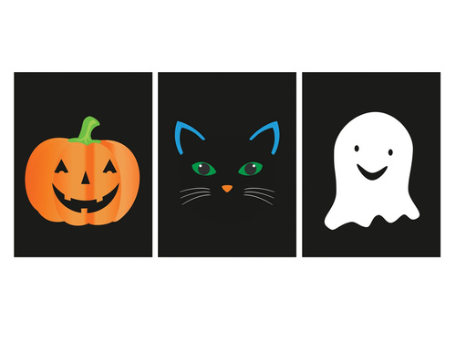 Etichete pentru sticle Soul, Cat și Pumpkin - 9 buc.