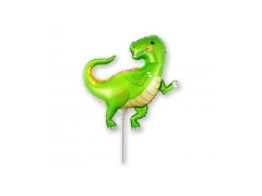 Balon cu băț din folie Dino - 33 x 32 cm - 1 buc.