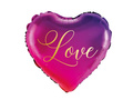 Balon cu inima din folie Ombre Love - 46 cm - 1 buc.