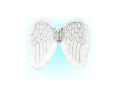 Aripi albe cu ornamente din marabou 52×42 cm