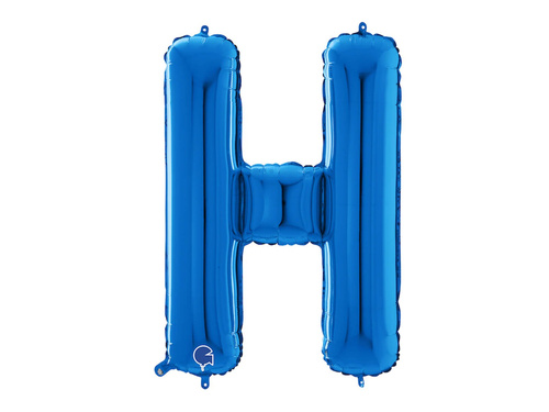 Balon folie albastru cu litera H - 66 cm - 1 buc.