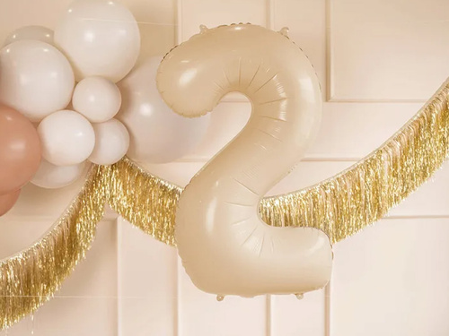 Balon din folie numărul 2 bej - 72 cm - 1 buc.