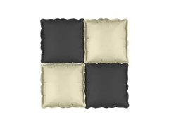 Negru și bej Baloane pătrate din folie - 35 x 35 cm - 4 buc.