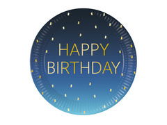 Farfurii Happy Birthday - 23 cm - 8 buc.