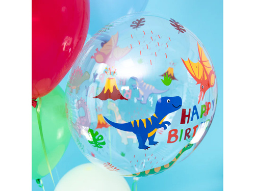 Balon de folie Happy Birthday Dinosaurs - 45 cm - 1 buc.
