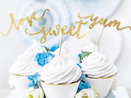 Culegătoare de tort aurii - 13 cm - 6 buc.