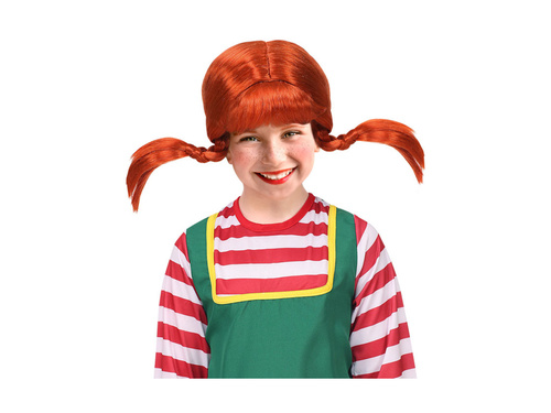 Peruca roșie de fată cu împletituri flexibile