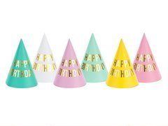 Șepci cu ziua de naștere fericită - 6 buc.