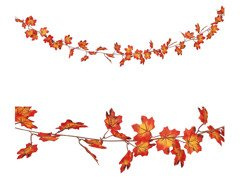 Ghirlandă cu frunze portocalii - 190 cm - 1 buc.