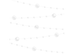 Ghirlandă cu perle albe - 650 cm - 1 buc.