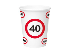 Cupe Prohibiție semn 40tka - 250 ml - 8 buc.