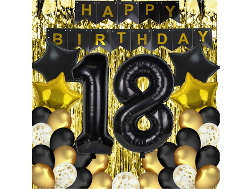 Set de baloane pentru ghirlandă aniversară de 18 ani – 40 de bucăți.