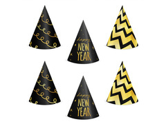 Capace de hârtie Happy New Year - 6 buc.