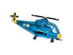 Helicopter albastru balon stick - 25 x 43 cm - 1 buc.