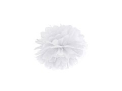 Decorațiuni florale suspendate pom pom - alb - 35 cm - 1 buc.