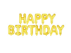 Balon cu folie Happy Birthday - auriu