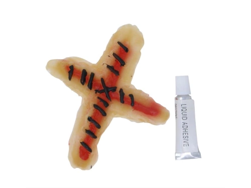 Rană cusută în formă de cruce - 1 buc.