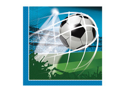 Șervețele aniversare fotbal - 33 cm - 20 buc.