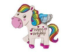 Balon de folie Unicorn Happy Birthday - 114 cm - 1 buc.