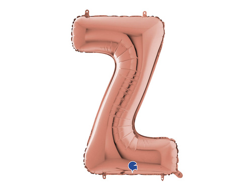 Balon din folie litera Z roz auriu - 66 cm - 1 buc.