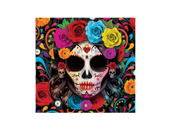 Șervețele mexicane Halloween Skull - 33 cm - 12 buc.