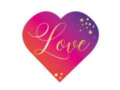 Șervețele în formă de inimă Love ombre - 33 cm - 10 buc.