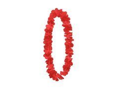 Colier hawaiian roșu - 100 cm - 1 buc.
