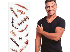 Tatuaje lavabile Halloween Scars - 12 buc.