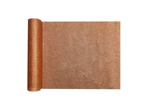 Decorațiune de masă cu sclipici - cupru - 28 cm x 3 m - 1 buc.