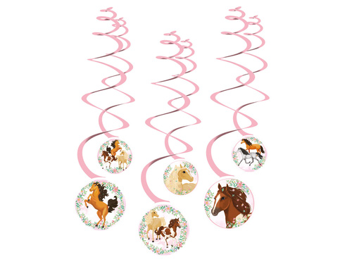 Decor agățat Cai frumoși - 6 buc.