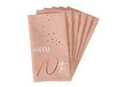 La mulți ani 70 de ani șervețele roz - 33 cm - 10 buc.