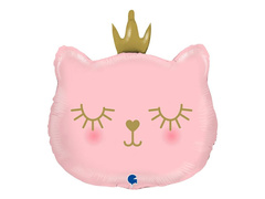 Balon din folie Kitten princess - roz - 49x52 cm - 1 buc.