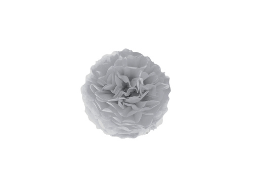 Decorațiuni florale suspendate pom pom - gri - 15 cm - 1 buc.