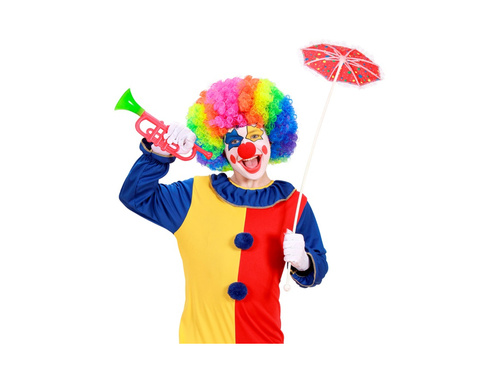 Clovn peruca multicolor afro păr