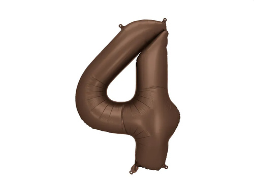 Balon din folie maro numărul 4 - 86 cm - 1 buc.