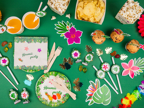Farfurii Hawaii Party - 18 cm - 6 buc.