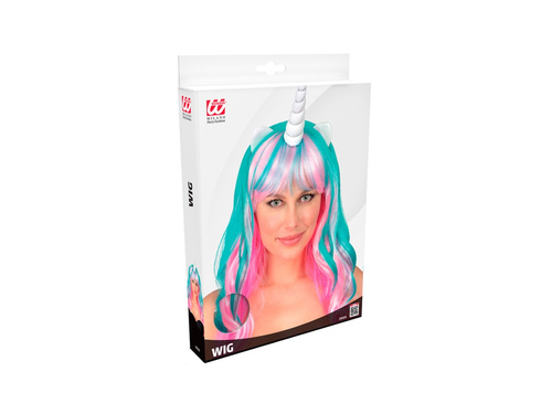Unicorn peruca albastru și roz