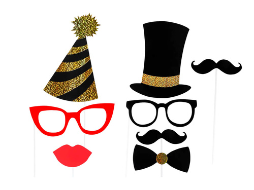 Recuzită foto + ramă balon folie - 13 buc.