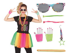 Set de accesorii în stilul anilor '80 - 8 piese.