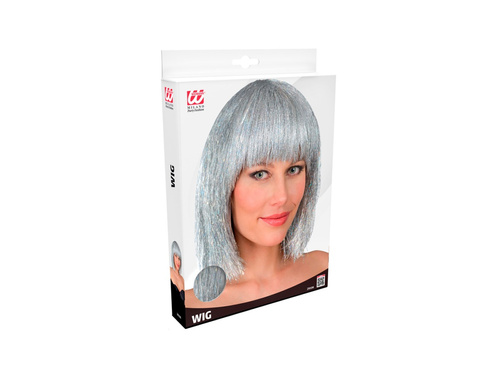 Peruca argintie strălucitoare