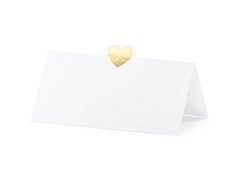 Cărți de vizită pentru masă Heart - 10 x 5 cm - 10 buc.