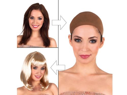 Șapcă perucă bej - 1 buc.