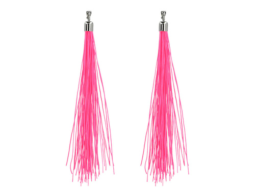 Cercei clip-on roz neon - 1 pereche.