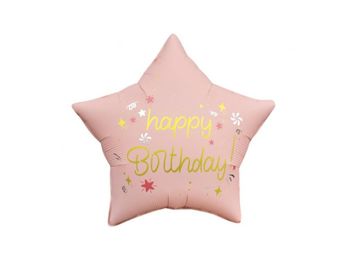 Balon de folie cu stea roz - 44 cm - 1 buc.